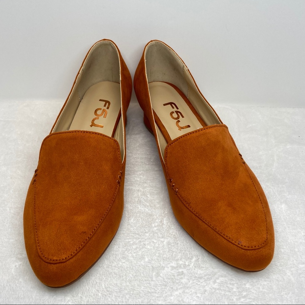 Round Toe Loafers Slip On Chunky Low Heel Pumps